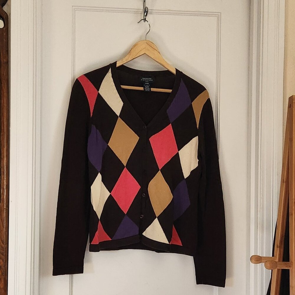 Jones New York multicolored cotton cardigan